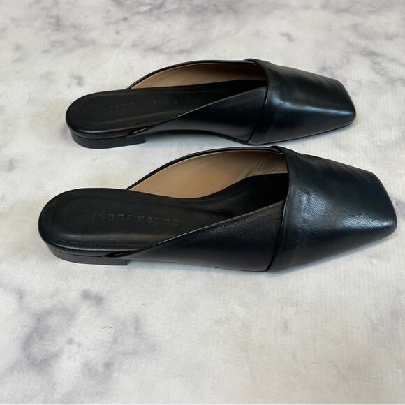 Jenni Kayne Mia Black Square Toe Leather Mules NWOB - Picture 5 of 11